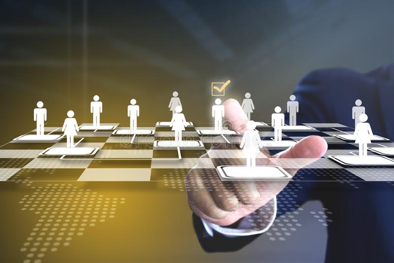 manpower-human-resource-planning-business-administrator-selecting-man-action-organisation-virtual-checkerboard-144297411